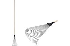 Strend Pro Garden 211801 Hrábě na listí R115.WH, 18 lopatek, ventilátor, nastavitelné, dřevěná násada