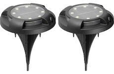 Strend Pro Garden 2172130 Kráterová lampa, 11x14 cm, solární, 12x SMD LED, AA, 2 ks
