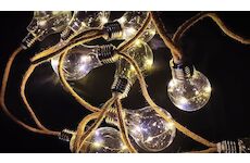 Strend Pro Garden 2172630 Řetěz Solar Bulb, 10x LED, tvar žárovky, solární, L-3,8 m
