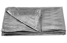 Strend Pro Garden 2173152 Plachta Tarpaulin Strong 5x8 m, 100 g/m, zakrývacia, strieborná, s okami