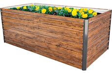 Strend Pro Garden 2212629 Záhon Garden, 200x100x77cm, 3D design dřevo, kov, vyvýšený