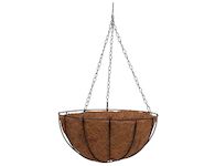 Strend Pro Garden 221841 Květináč LC-CocoH-23, 30x30x14 cm, visací, ocel/kokos, závěsný, s řetízkem a věšákem