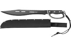 Strend Pro Garden 236260 Mačeta Tactical, s puzdrom, s pílkou, s ochranou ruky, čierna, 61 cm
