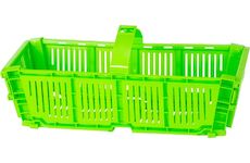 Strend Pro Garden 254718 Přepravka , na ovoce a zeleninu, košík, rozkládací, s rukojetí, zelená, 40x18x15 cm
