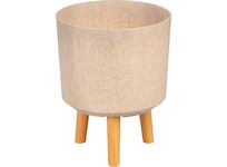 Strend Pro Garden 255629 Květináč , barva Bambusové vlákno, 24,5x24,5x31 cm