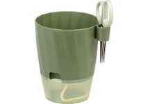 Strend Pro Garden 255637 Květináč , s nůžkami, barva zelená, 15,5x12,5x16 cm