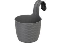 Strend Pro Garden 255642 Závěsný květináč , PP, 26x18x24,5 cm, barva šedá