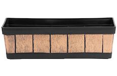Strend Pro Garden 256938 květináč , Woodeff, 15x47x17 cm, zlatá barva, efekt dřeva