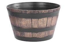 Strend Pro Garden 256939 květináč Woodeff, 39x23 cm, zlatá barva, efekt dřeva