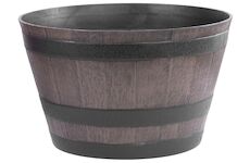 Strend Pro Garden 256941 Sázecí květináč , Woodeff, 52x30 cm, hnědý, efekt dřeva, soudek