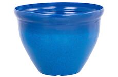 Strend Pro Garden 256946 Květináč , glazura, modrý, 38x28,5 cm
