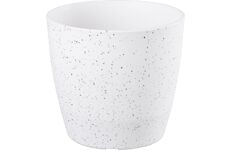 Strend Pro Garden 256968 Květináč Stone, 23x20,5 cm, bílý, efekt kamene