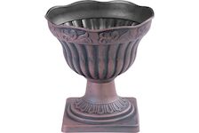 Strend Pro Garden 256978 Květináč Antik, s podstavcem, 30x30 cm, měděný, metalický efekt