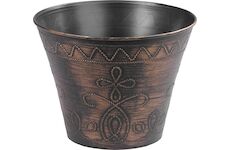 Strend Pro Garden 256979 Květináč Flower, 24,5x19,3 cm, zlatý, metalický efekt