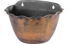 Strend Pro Garden 256984 Květináč Wave, 26x18 cm, zlatý, metalický efekt, závěsný