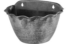 Strend Pro Garden 256985 Květináč Wave, 26x18 cm, stříbrný, metalický efekt, závěsný