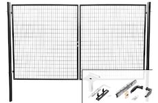Strend Pro Garden 432272 Brána METALTEC DUO, 3580/1950/100x50 mm, antracit, dvoukřídlová, zahradní, ZN+PVC, RAL7016