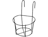 Strend Pro Garden2212958 Držák, věšák kovový na květináč, na zábradlí, 16,5x17,5x24 cm