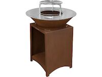 Strend Pro Grill 2211865 Gril Fiesta, provedení rust, ocel, průměr 75 cm, s ohništěm